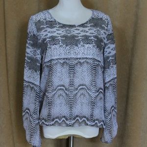 Alfani Snake Print Sheer Blouse